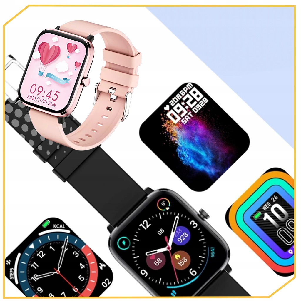 SMARTWATCH DAMSKI ZEGAREK POWIADOMIENIA PL MENU ROZMOWY PRO DLA KOBIETY RÓŻ Stan opakowania oryginalne